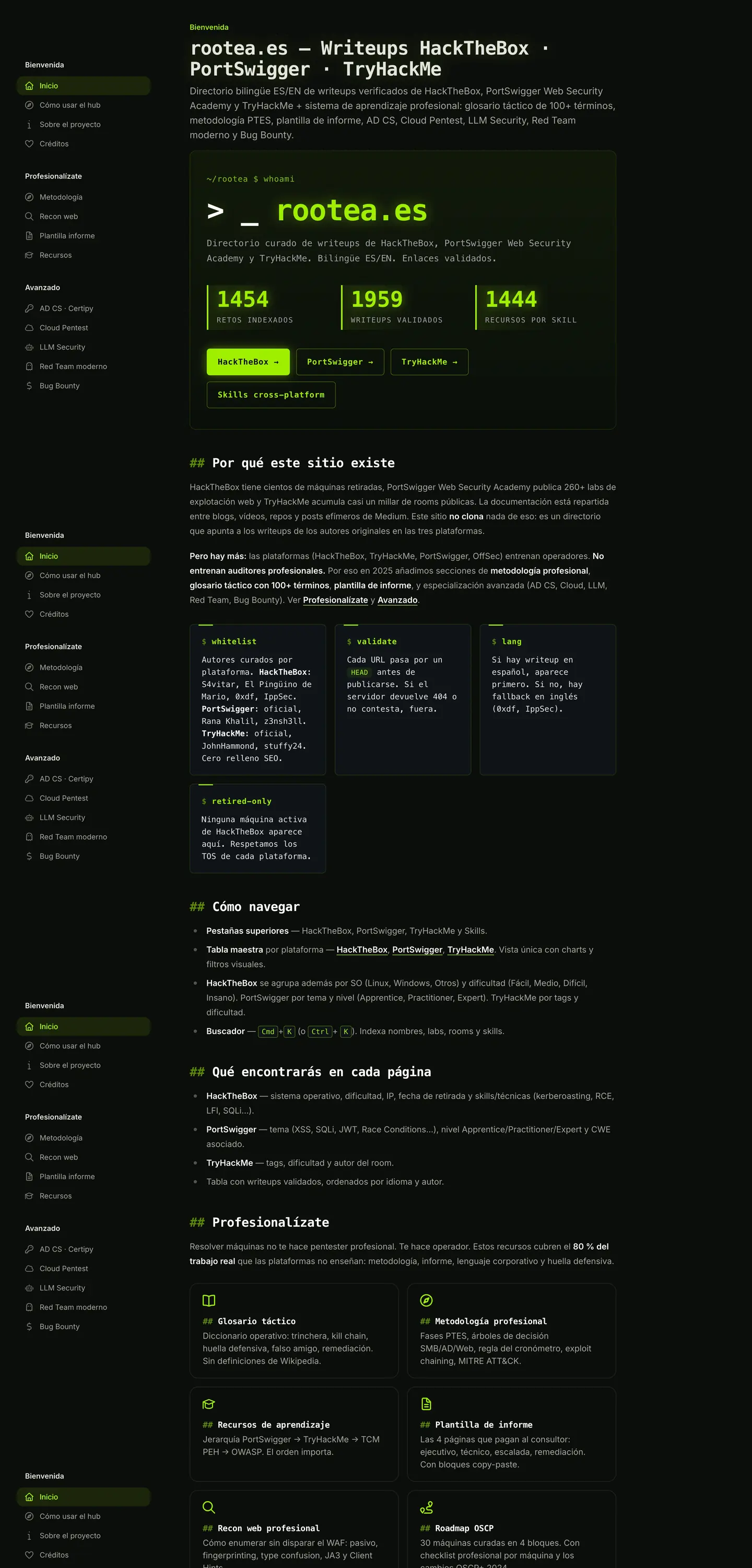 Portada de rootea.es en un portátil